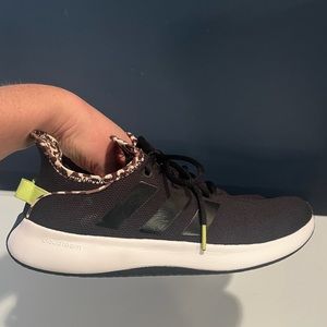 Adidas Cloudfoam Tennis Shoes. Black with leopard. Size 9